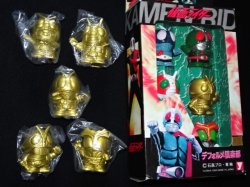 画像3: 仮面ライダーデフォルメ倶楽部・金色全5色セット（指人形）