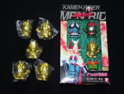 画像2: 仮面ライダーデフォルメ倶楽部・金色全5色セット（指人形）