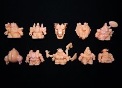 画像1: ガン消しマーク19・全10種フルコンプ（薄橙色）