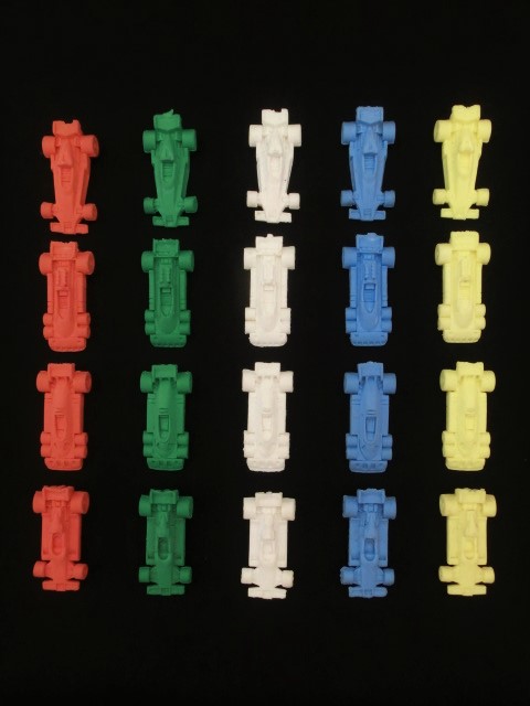 画像1: F1スーパーカー消しゴム20種（4種×5色セット）(2)